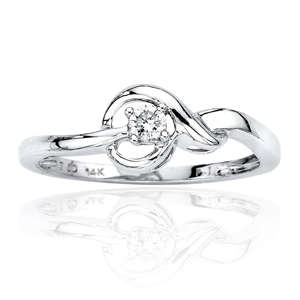 Real & Natural 0.06Cts Diamond Wedding Ring.