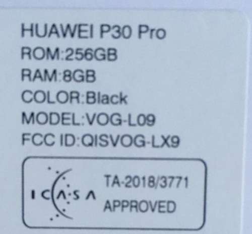 Huawei P30 Pro 256GB, 6.47` Display, 40MP Leica Optics, 8GB RAM - Black - Full Google - Reduced