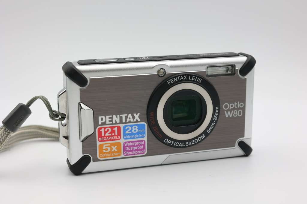 Pentax Optio W80 digital point and shoot camera (no charger).