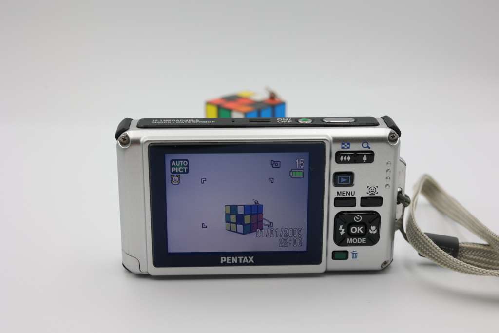 Pentax Optio W80 digital point and shoot camera (no charger).