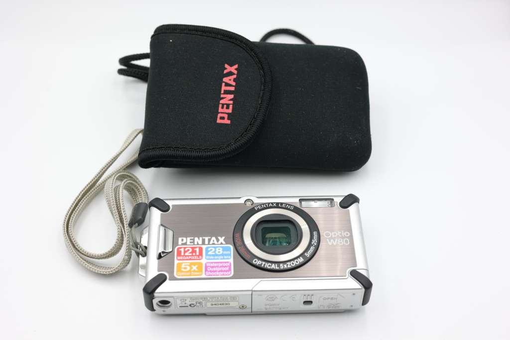 Pentax Optio W80 digital point and shoot camera (no charger).