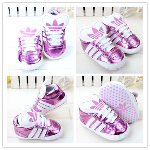 ADIDAS BABY SNEAKERS . (heart flap)