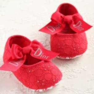 DIOR BRANDED BABY SHOES. RED.**LAST 2 LEFT**