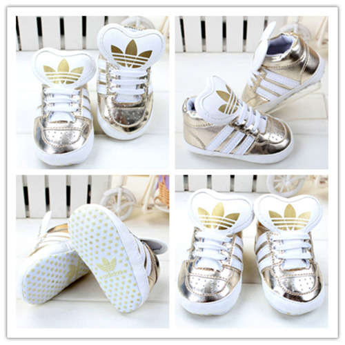ADIDAS BABY SNEAKERS . (heart flap)