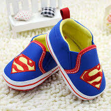 SUPERMAN BABY SHOES.(new with tags attached.)
