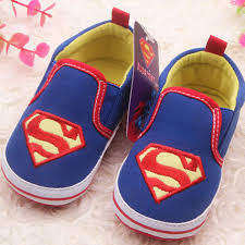 SUPERMAN BABY SHOES.(new with tags attached.)