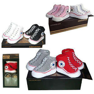 ALL STAR CONVERSE BOOTIES (SOCKS)....0-6months.....2 PAIRS BOXED SET. ONLY RED AND WHITE LEFT.