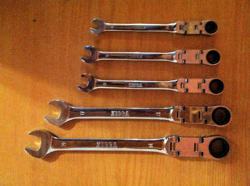 WURTH ZEBRA PROFESSIONAL SWIVEL HEAD RATCHET SET: 6 PIECE