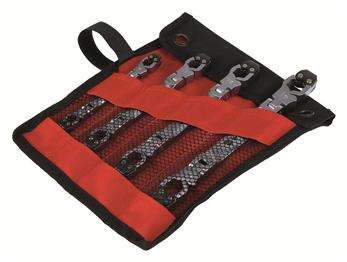 WURTH ZEBRA PROFESSIONAL BRAKE PIPE SPANNER SET: 4 PIECE