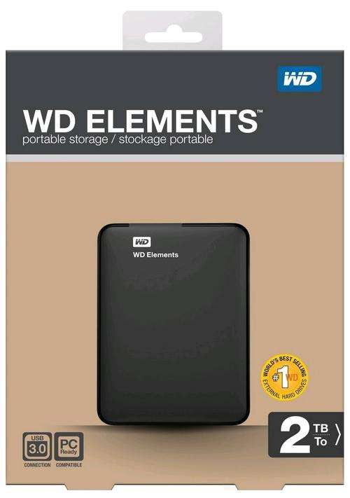 WD Elements Portable 2.5" 2TB External Hard Drive