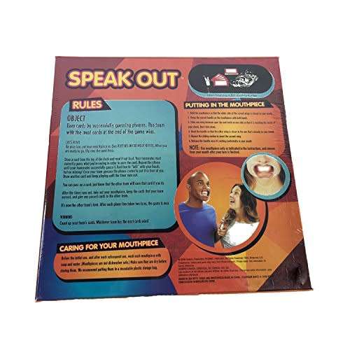 Speak out card game,Family card game,Adult phrase card game,mouth gaurd challenge
