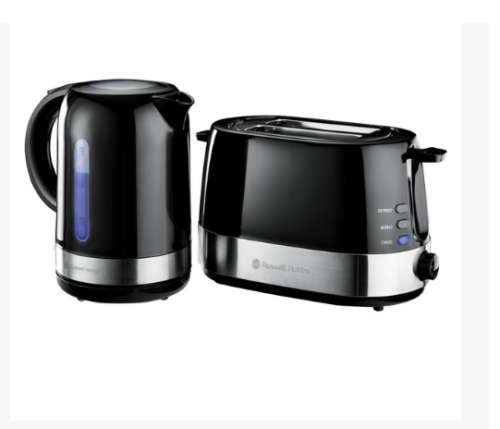 RUSSELL HOBBS GLOSS BLACK BREAKFAST PACK