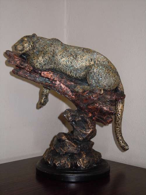 BRONZE LEOPARD ORNAMENT