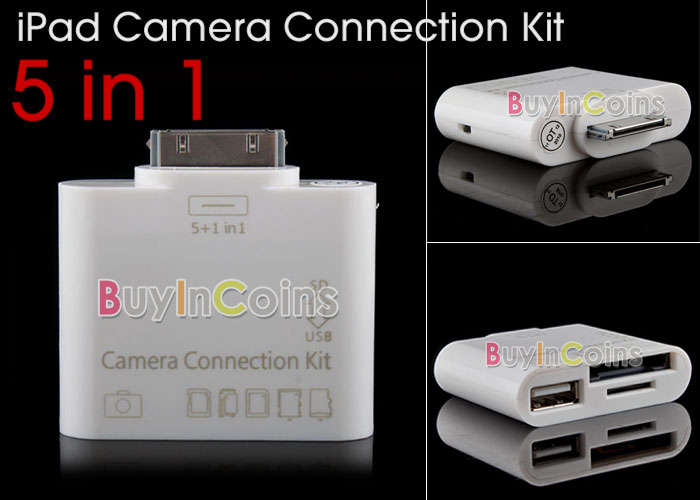USB 5 in 1 Camera Connection Kit for SD TF M2 MS MMC iPad