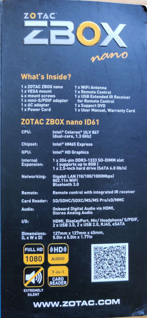 Zotac ZBox ID61 Plus