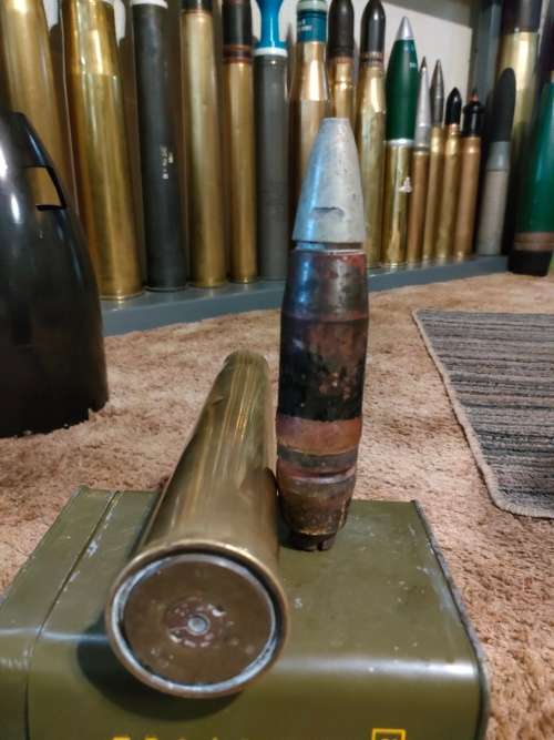 Shell 40mm Bofors case and projectile inert