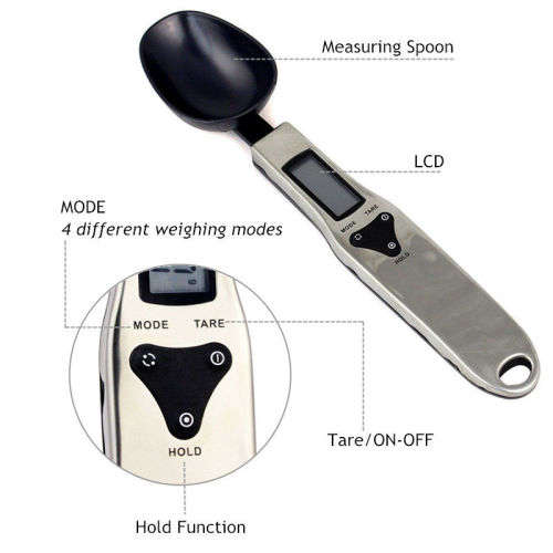 500g/0.1g Digital Kitchen & Lab Gram Electronic Measure Food Spoon Weight Scale