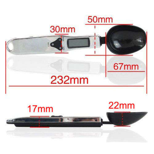 500g/0.1g Digital Kitchen & Lab Gram Electronic Measure Food Spoon Weight Scale