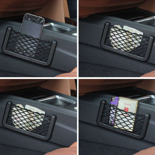 Car Auto String Mesh- Bag Storage Pouch for Cellphone Gadget Cigarette