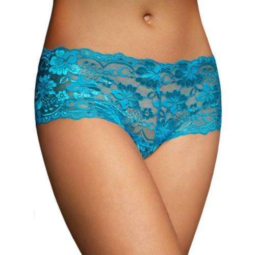 Sexy Women Double Lace Briefs Lingerie Knickers Panties Underwear - Blue