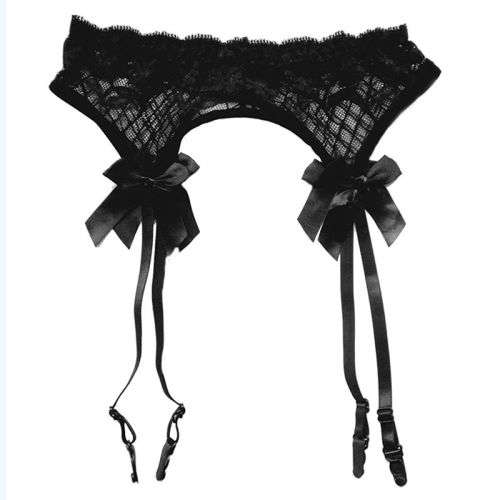 Sexy Women's Sheer Lace Top Thigh-Highs Stockings, Garter Belt Suspender Set + Free Gift