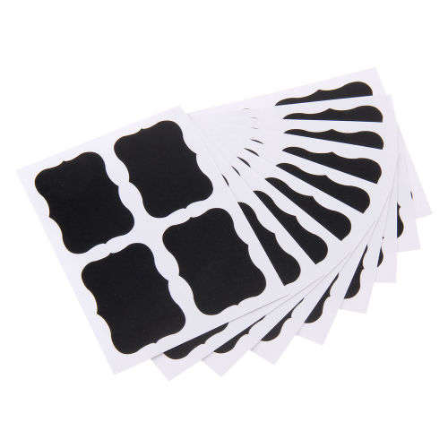 36 x Chalkboard Blackboard Craft Stickers Kitchen Jar Jam Label Chalk Board Decor