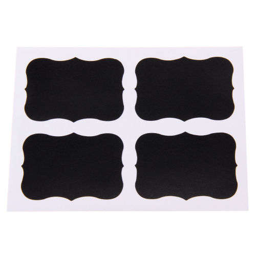 36 x Chalkboard Blackboard Craft Stickers Kitchen Jar Jam Label Chalk Board Decor