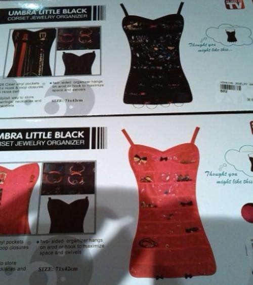 New Hanging Dress Jewellery Storage Make-up Organiser 2 Side Wardrobe Hanger - NEW