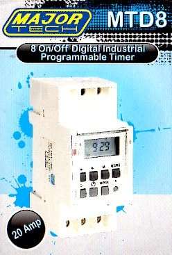 Digital Programmable Timer - MTD8 (Ideal for Swimming Pools, Heaters, Air Conditioners, Geysers ETC)