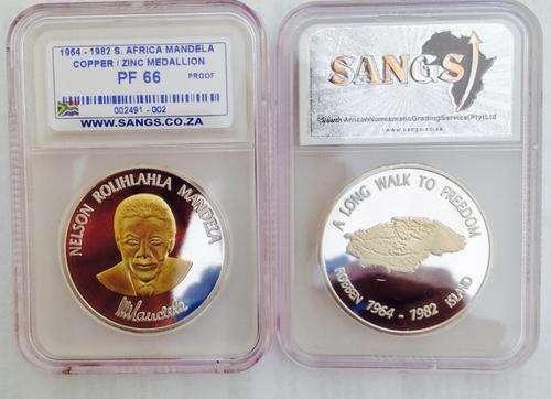 SANGS GRADED - MANDELA LONG WALK TO FREEDOM COIN