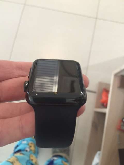 42mm Space Black Stainless Steel Apple watch with Black Sport Band mint condition