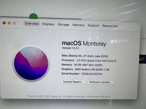 iMac 5k 27inch Late 2015 (i5)