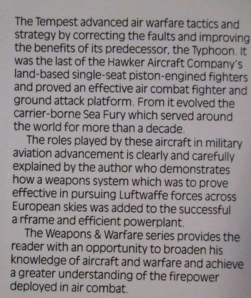 HAWKER TEMPEST AND SEA FURY By Robert Jackson