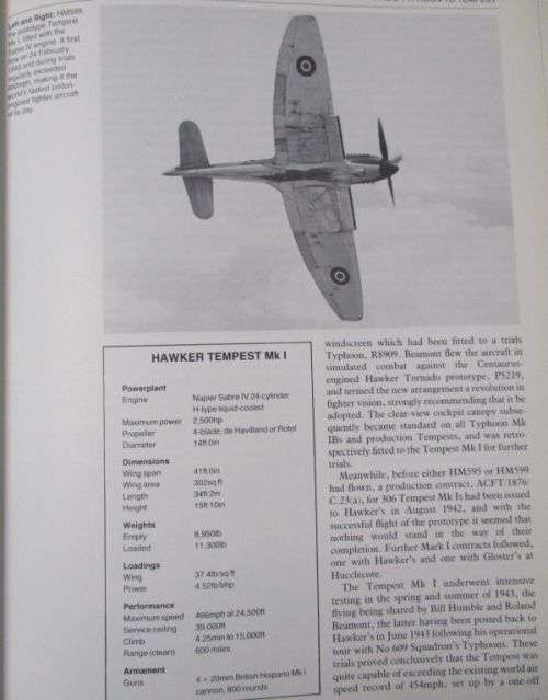 HAWKER TEMPEST AND SEA FURY By Robert Jackson