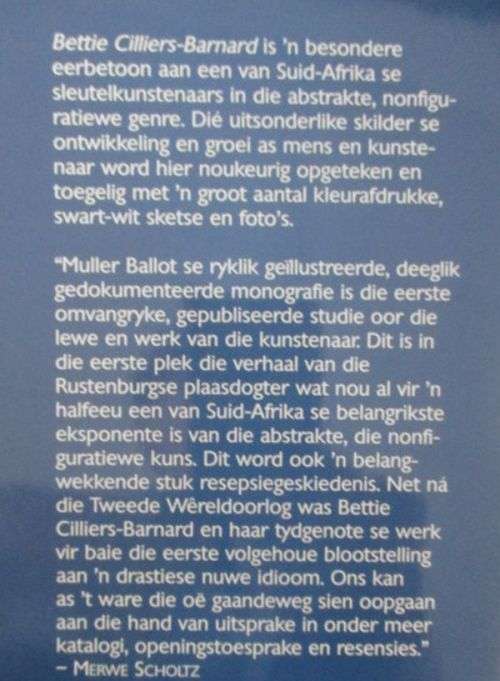 BETTIE CILLIERS-BARNARD Deur Muller Ballot