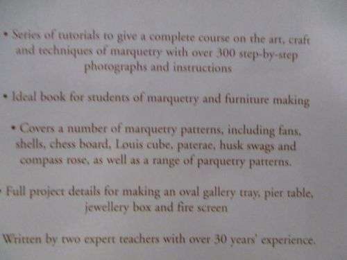THE MARQUETRY COURSE  By Jack Metcalf & John Apps