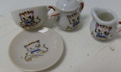 SMALL TEA SET - SINGLE - KITTEN DESIGN