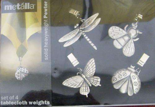 TABLECLOTH WEIGHTS - PEWTER - SET OF FOUR