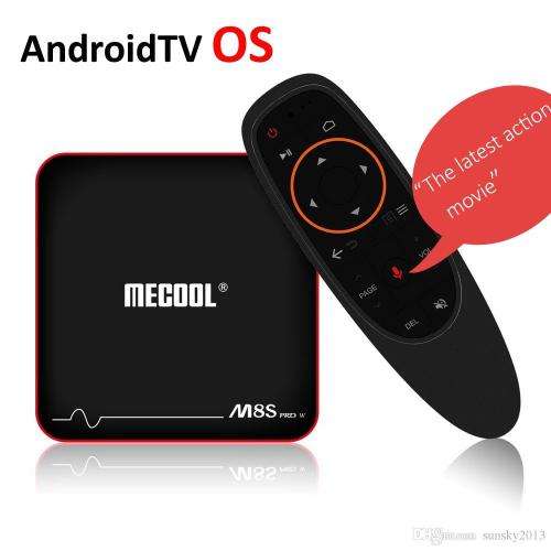 MeCOOL M8S W Android 7.1 (1GB/8GB)**Android TV OS Support Voice Control TV Box** DSTV Now Preloaded