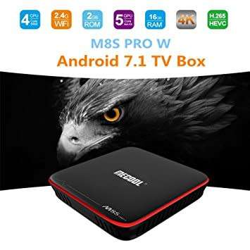 MeCOOL M8S W Android 7.1 (1GB/8GB)**Android TV OS Support Voice Control TV Box** DSTV Now Preloaded