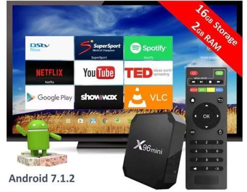 X96 Mini Android 7.1 TV Box (2GB+16GB) + Free Wireless Remote** DSTV ,Netflix,Showmax Preloaded