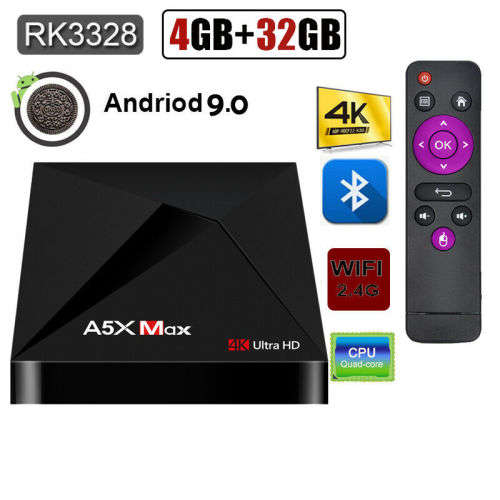 A5X Max Android 9.0 TV Box (4GB RAM/ 32GB ROM) **+ FREE Wireless Mini Keyboard !! **DSTV Now,Netflix