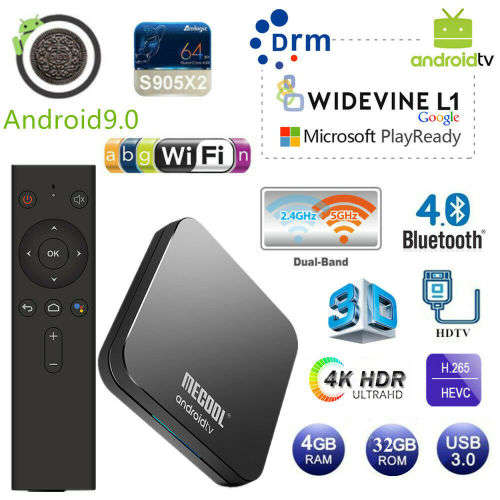 Mecool KM9 Android 9.0 TV Box (4GB RAM / 32GB ROM) **+ FREE Wireless Keyboard ** DSTV Now, Netflix
