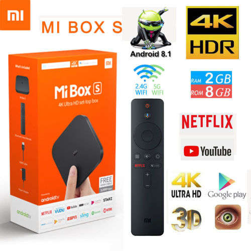 Xiaomi Mi Box S (2GB/8GB ) **Google & Netflix Certified ** Android 9.0 ** DSTV Now,Netflix preloaded