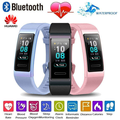 Original Huawei Pro Band 3 Pro (GPS, Color Touchscreen ,Heart Rate Sensor, Sleep Monitor) - Black