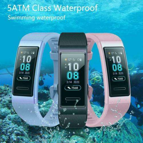 Original Huawei Pro Band 3 Pro (GPS, Color Touchscreen ,Heart Rate Sensor, Sleep Monitor) - Black