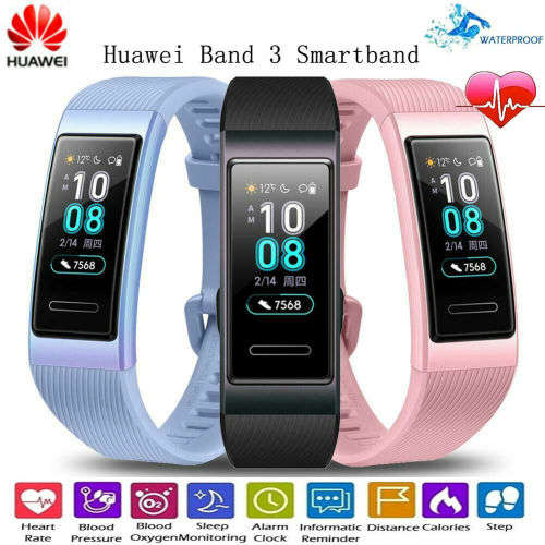 Original Huawei Pro Band 3 Pro (GPS, Color Touchscreen ,Heart Rate Sensor, Sleep Monitor) - Black