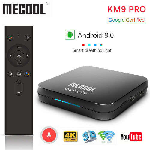 Mecool KM9 Pro Android 9.0 TV Box (4GB RAM / 32GB ROM)**Google Certified**With Voice Control Remote