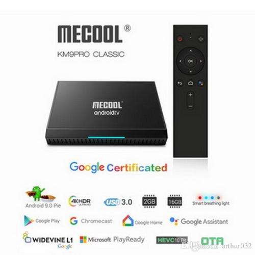 Mecool KM9 Pro Classic Android 9.0 TV Box (2GB RAM / 16GB ROM)** Google Certified**With Voice Remote
