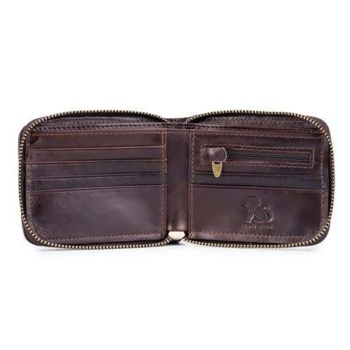 RFID Blocking Secure Wallet Vintage Genuine Leather 13 Card Slots